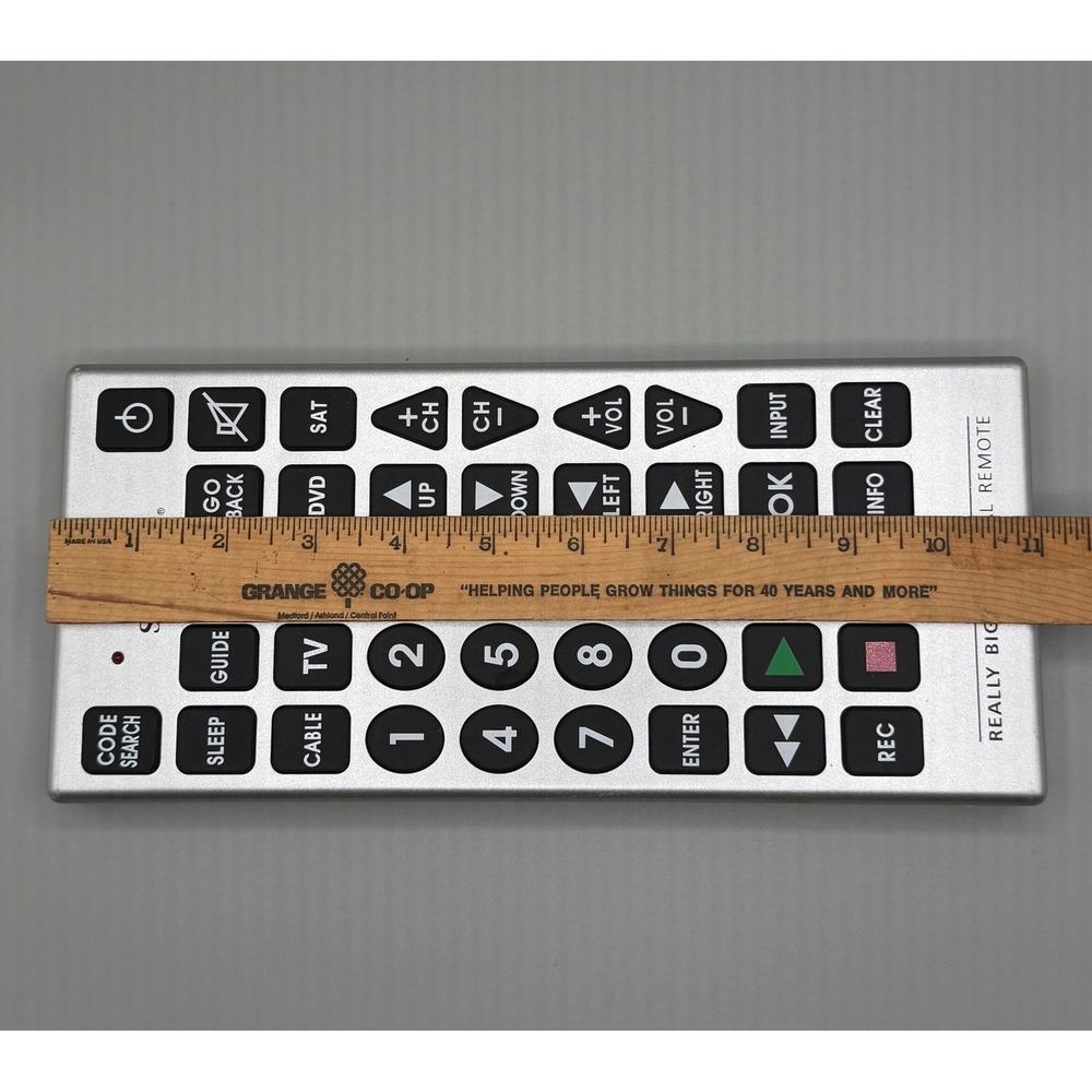 Sentry RMC10 Really Big Universal Remote Large Button Silver-Tested &‎ Works! - Picture 6 of 7